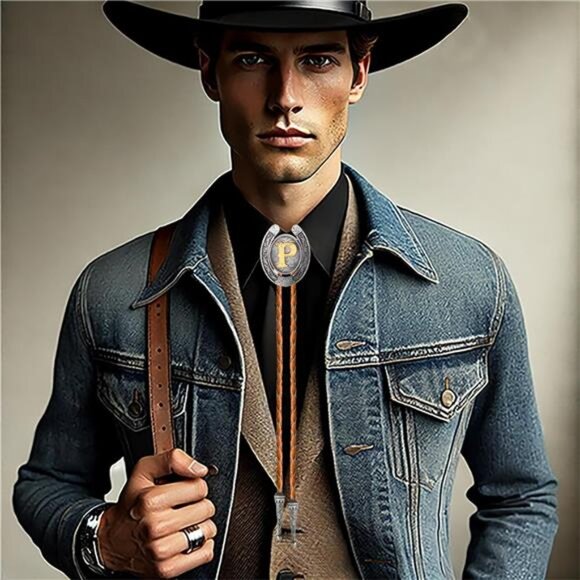 Bolo tie for Men P - Picture 2 of 6